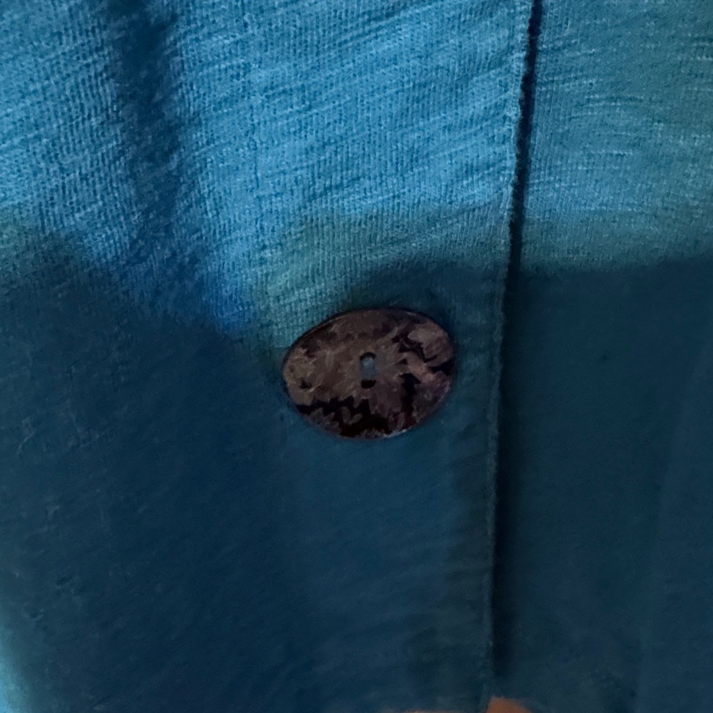 Soft Surroundings Teal Button-Down Collared Women… - image 6